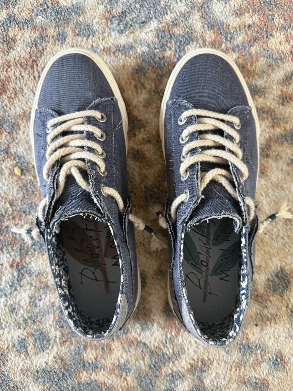 Blowfish Malibu Marley Slip-On Sneakers in blue canvas/denim sz9M